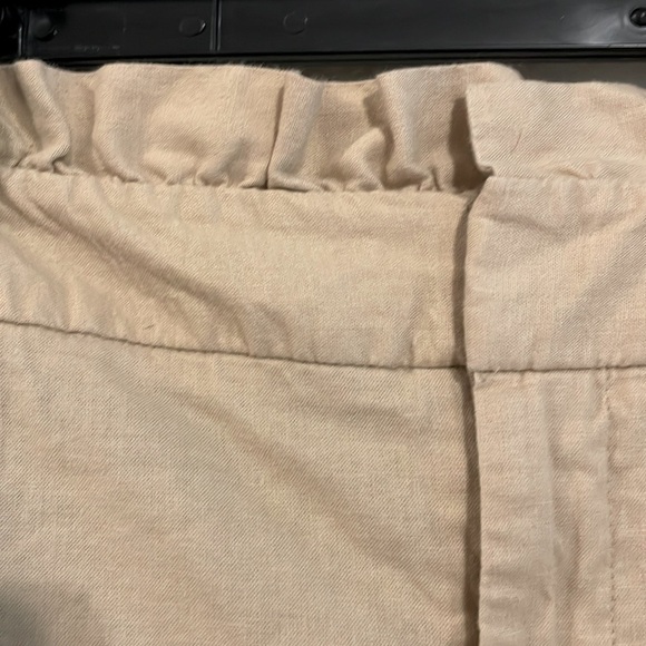 Ava + Viv Women Shorts Size 18 Khaki Cotton Linen Relax Fit High Waist Preppy - Picture 8 of 16